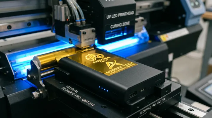 Teknolojik Cihazlarda Marka Kimliği: UV Folyo Baskı ile Powerbank ve USB Bellekleri Özelleştirme