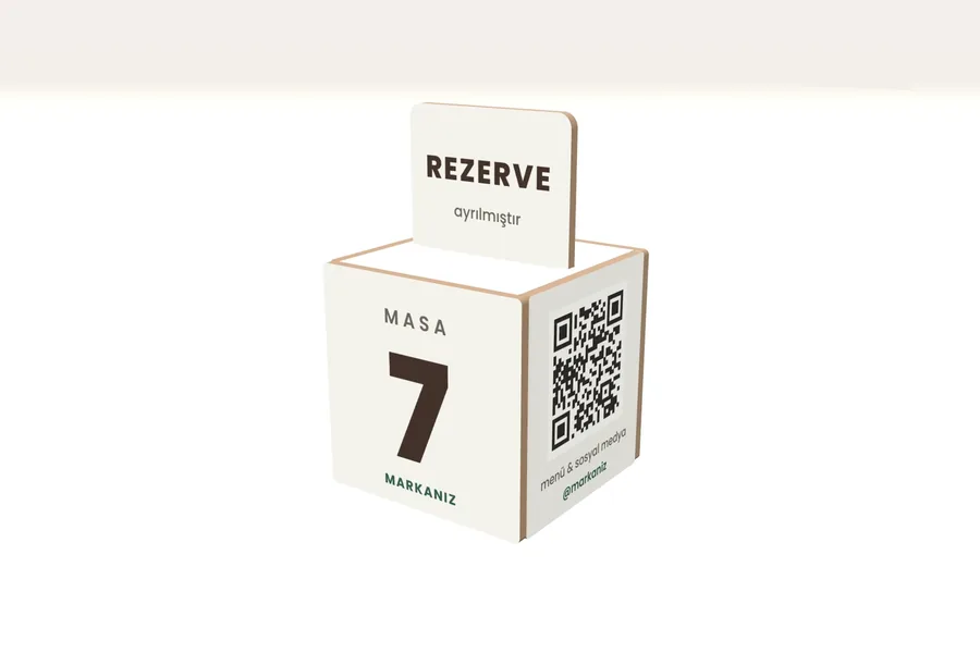 Masa Numarası ve Rezerve Kartı