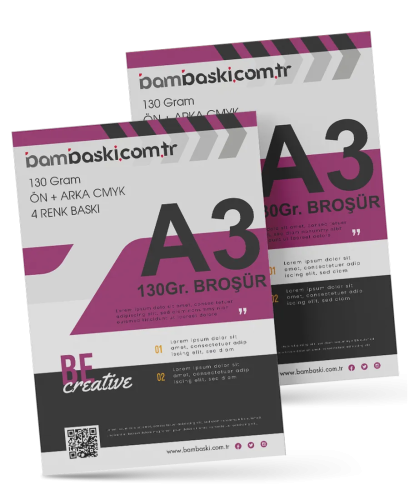 130 Gram Pro A3 Broşür