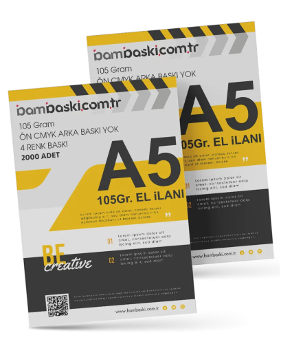 105 Gr. Kuşe A5 El İlanı