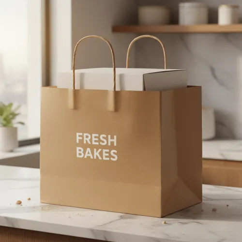 Serigraf Baskılı Kraft Çanta Alternatif Görünüm