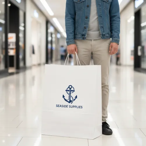 Serigraf Baskılı Kraft Çanta Alternatif Görünüm