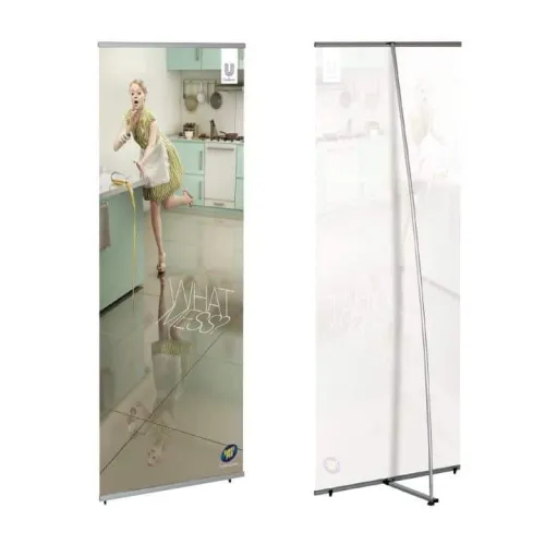 Quick Banner (L Banner) Baskılı Tanıtım Standı Alternatif Görünüm