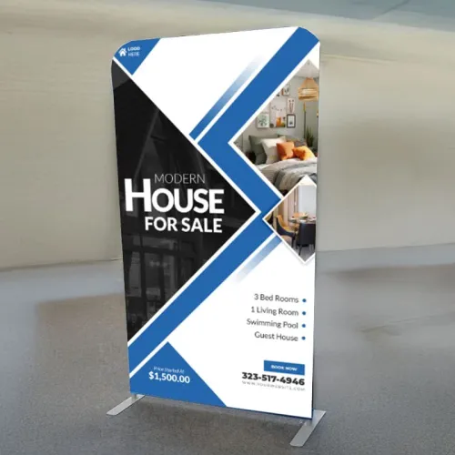 Çift Taraflı Tekstil Roll Up Banner (Boru Pano)