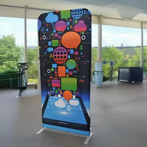 Çift Taraflı Tekstil Roll Up Banner (Boru Pano) Alternatif Görünüm