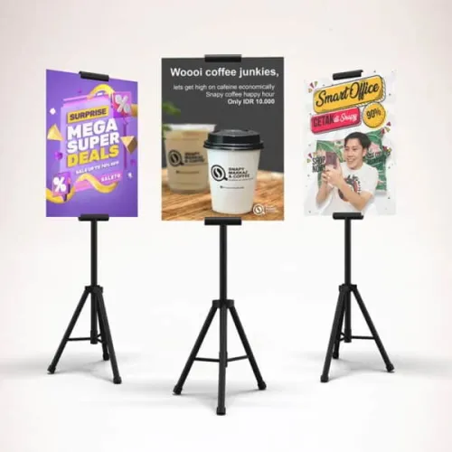 Ekonomik Teleskopik Tripod Ayaklı Banner Standı