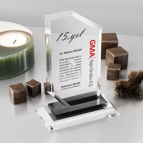 Modern Asimetrik Kristal Plaket