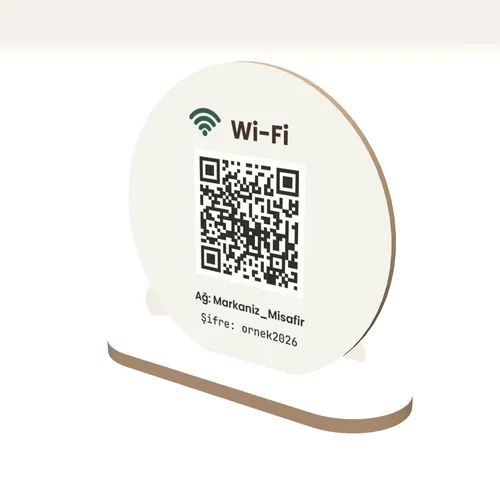 MDF Wi-Fi QR Kod Standı