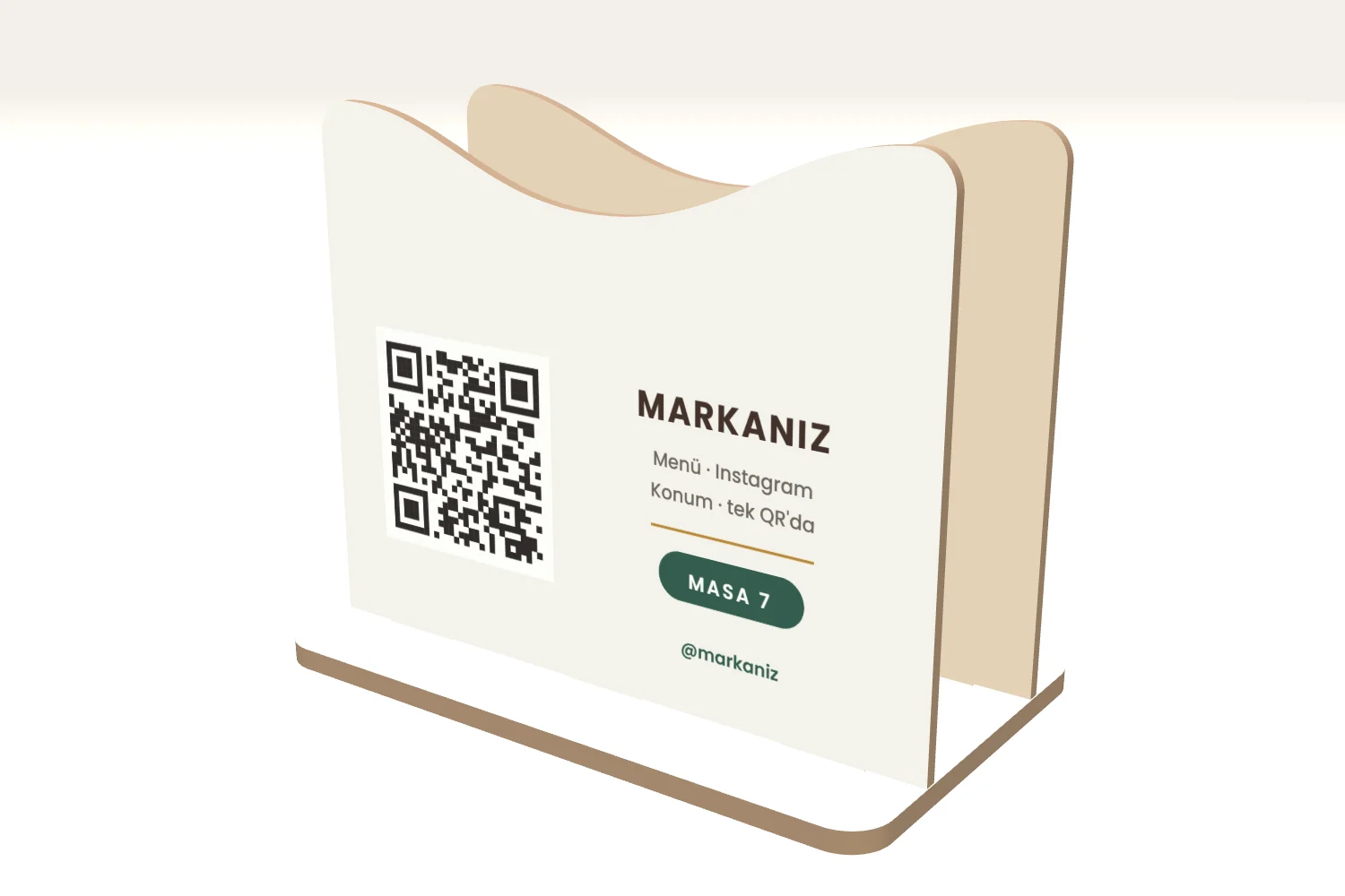 QR Kodlu MDF Peçetelik — görsel 1