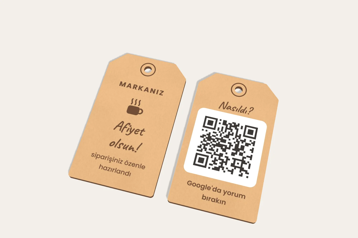 QR Kodlu Paket Servis Etiketi, Jüt İpli — görsel 3